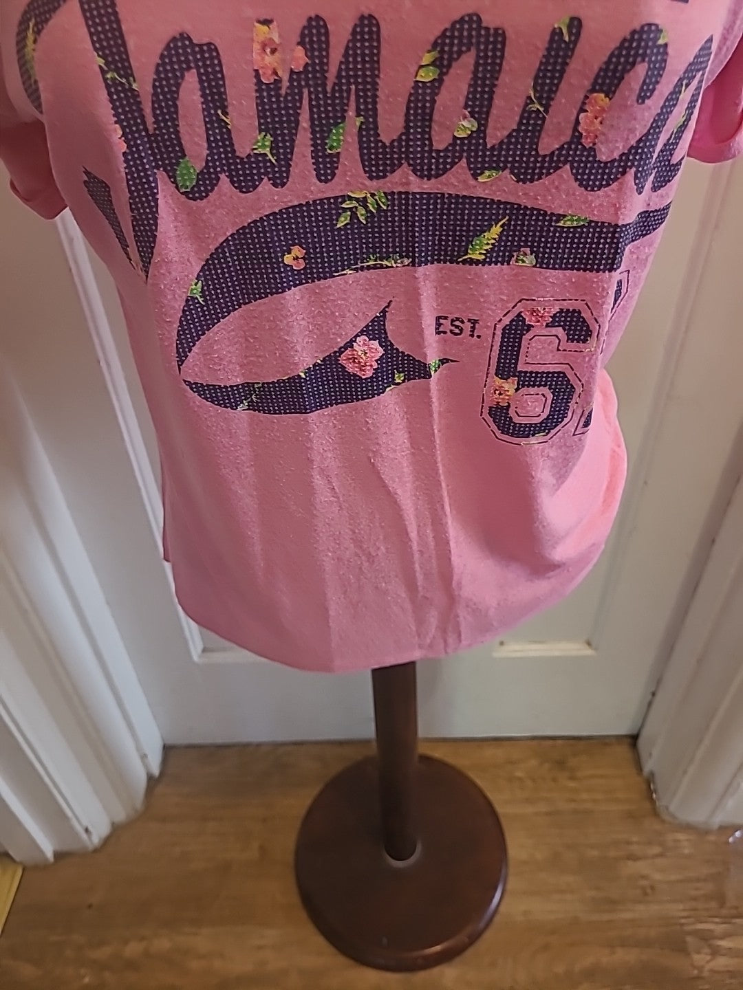 Ladies T.shirt Size Med Pink/ Blue