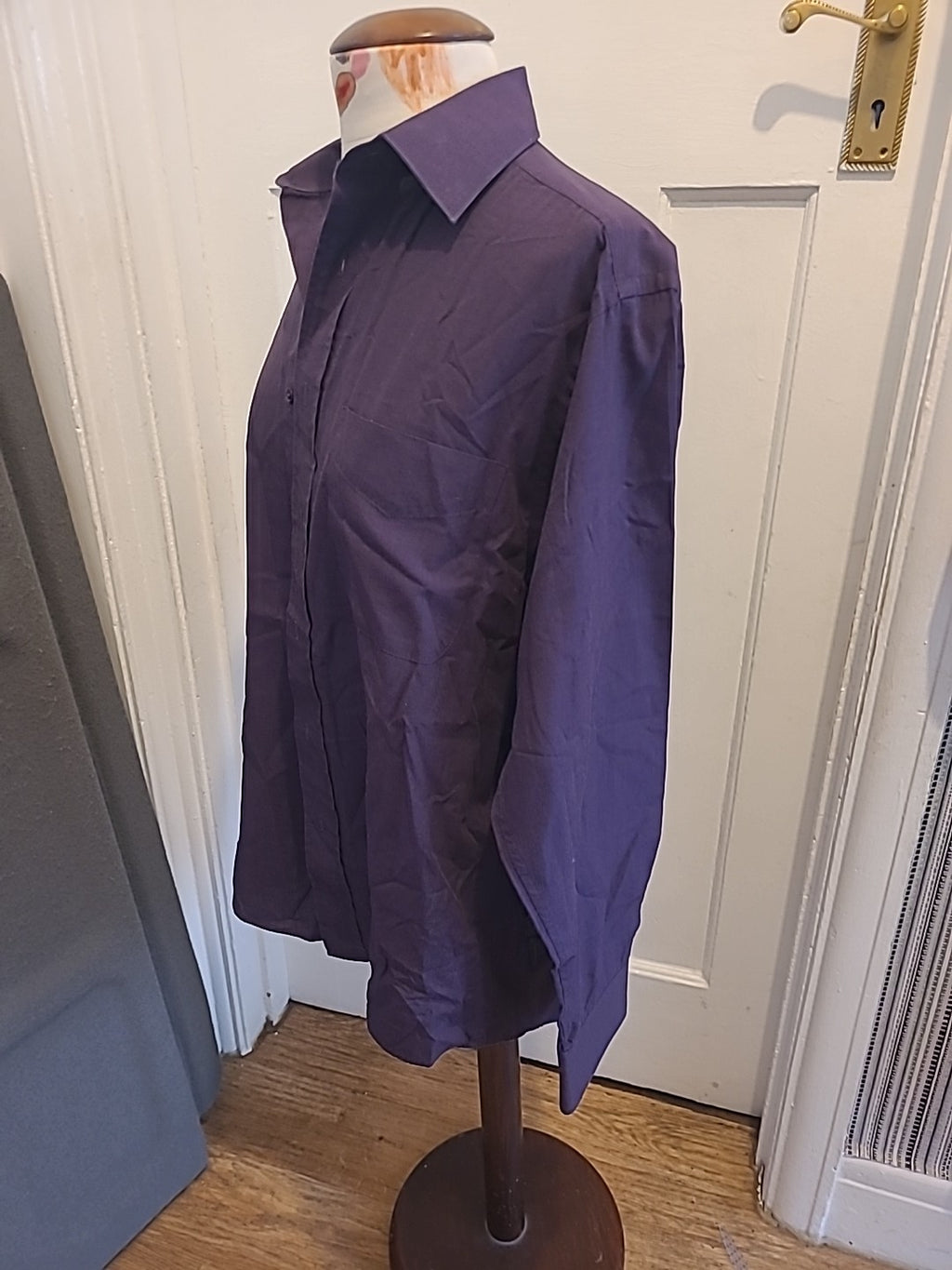 Mens Copperstone Size 15" Deep Purple Cotton Rich Shirt