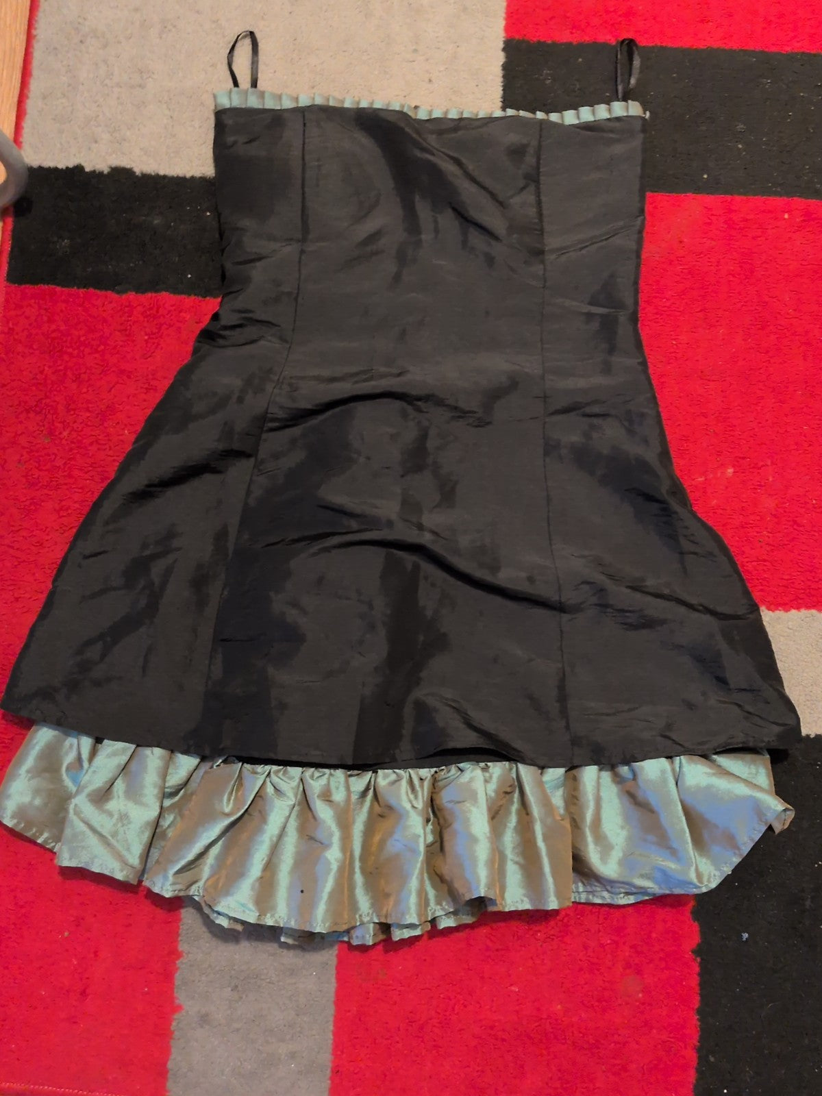 Ladies Pam & Arch Vintage Size M/L Black And Grey Corset Back Sleeveless...