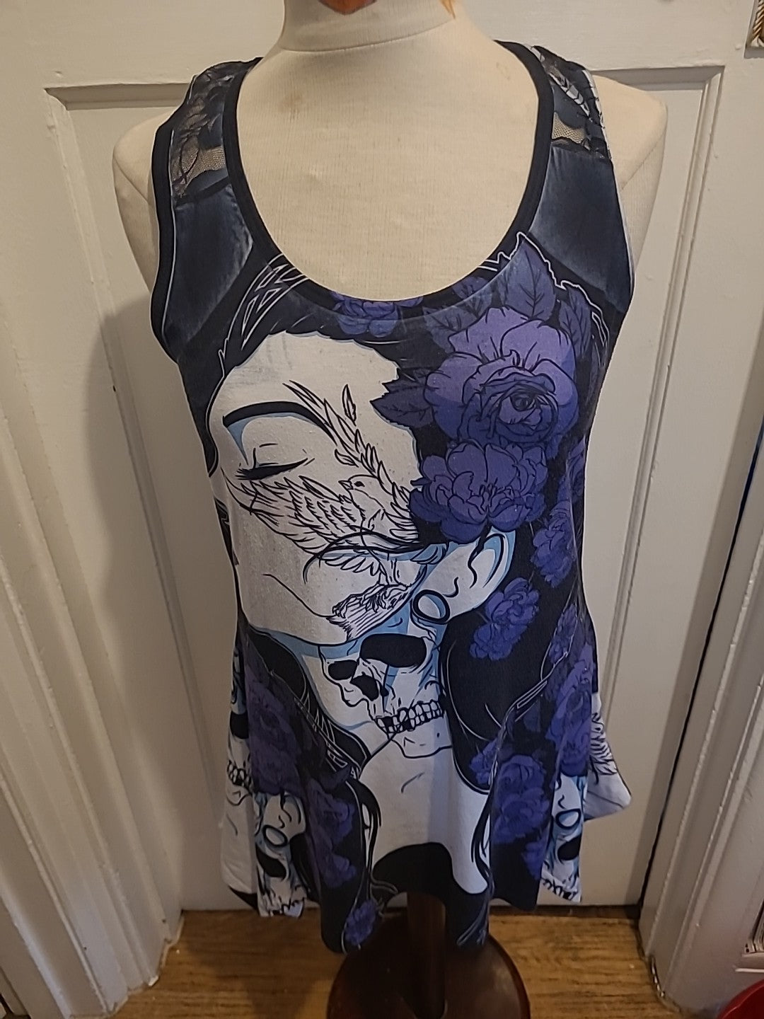 Ladies Vixsin Size XL Purple And Black Sleeveless Dress