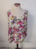 Ladies Tu Size 20 Multicoloured Floral Sleeveless Swing Vest T-shirt