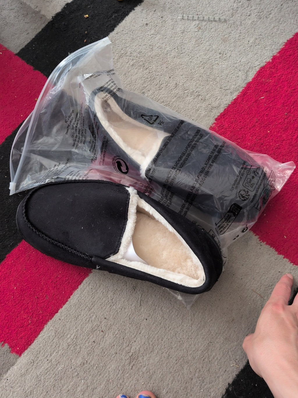 Brand New US 10 Black Slippers