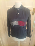 Mens Tommy Hilfiger Size 164 Navy Long Sleeve Polo