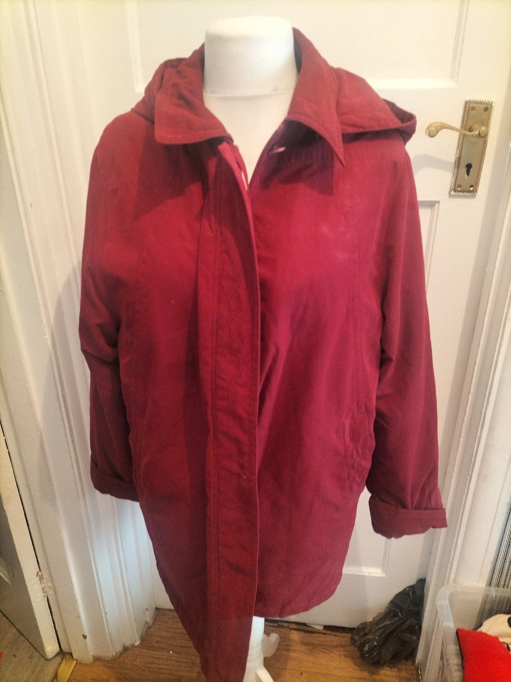 Elegance 18 Deep Red Lined Coat