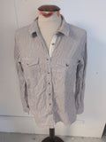 Marks And Spencer 12 Aubergine Mix Buttoned Blouse Long Sleeve