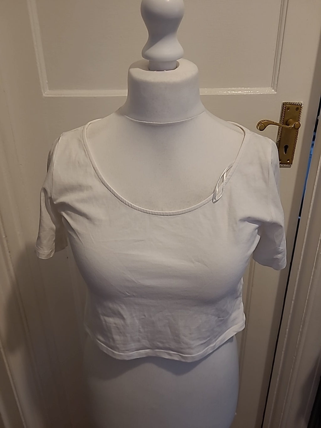 Ladies H&M Size Large White Short Sleeved Tshirt Tee