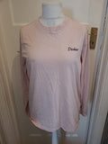 Mens Dickies Size Large Pink Printed Long Sleeved Tshirt(mark On Rear Neck)