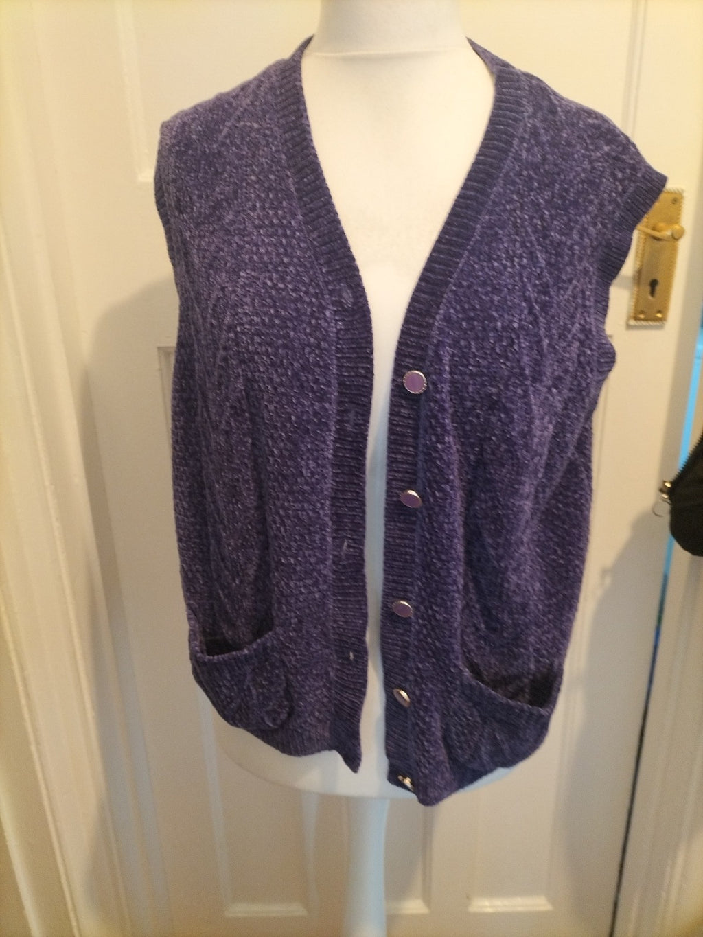 Ladies EWM Size Small Purple Superdoft Cardigan