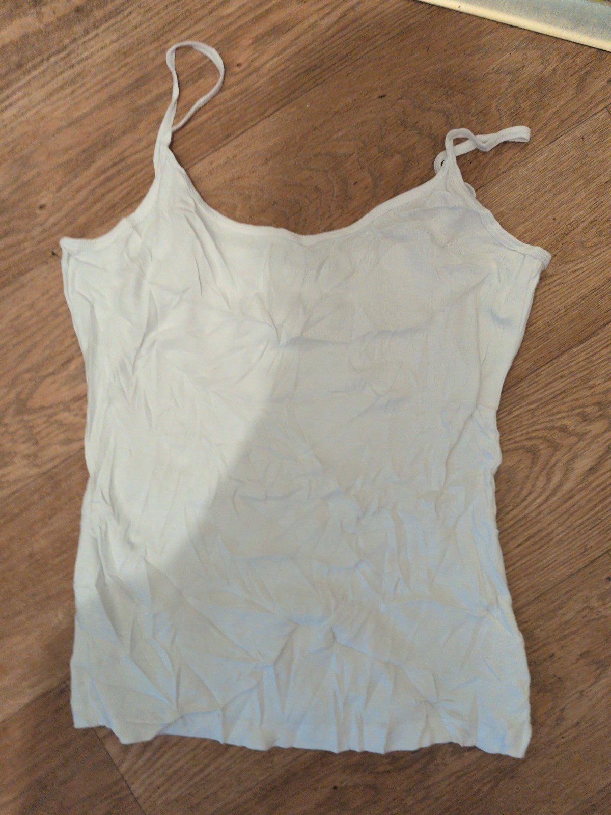 New Look M White Sleeveless T-shirt Cami