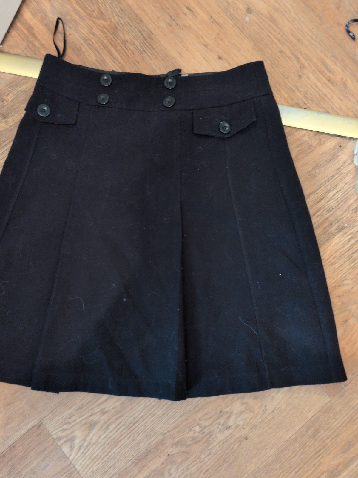 Marks And Spencer 14 Length 24" Black Lined Skirt