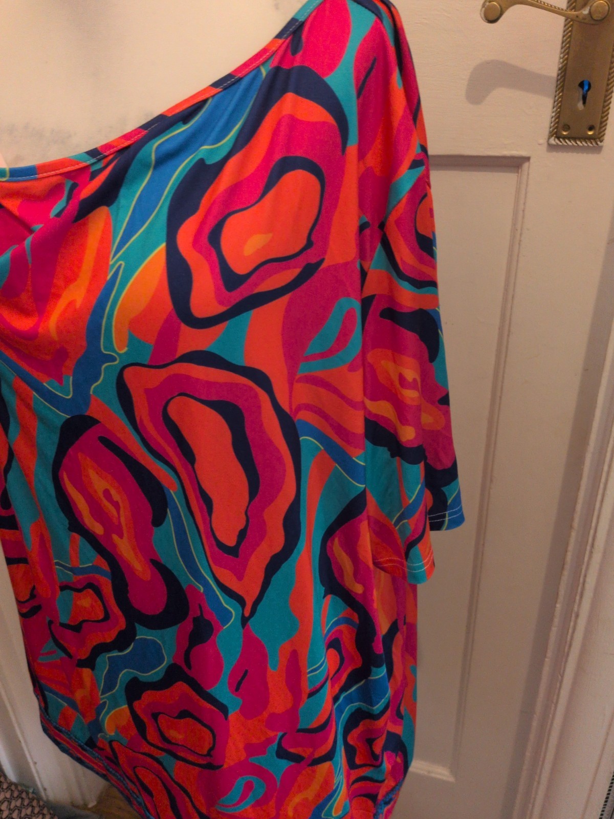 Shein Curve 3xl Multicoloured Short Sleeve T-shirt Blouse