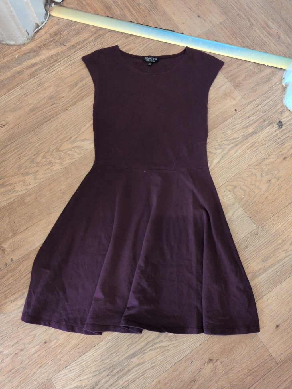 Topshop 10 Purple Sleeveless Round Neck Dress