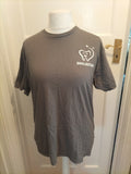 Mens Gildan Size Large Grey Print Short Sleeved Tshirt