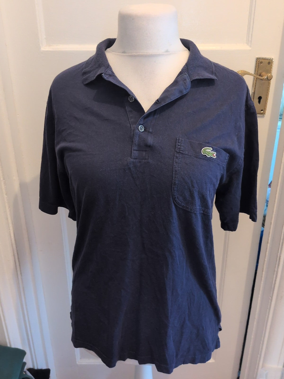 Lacoste Size 4 Navy Short Sleeve Polo