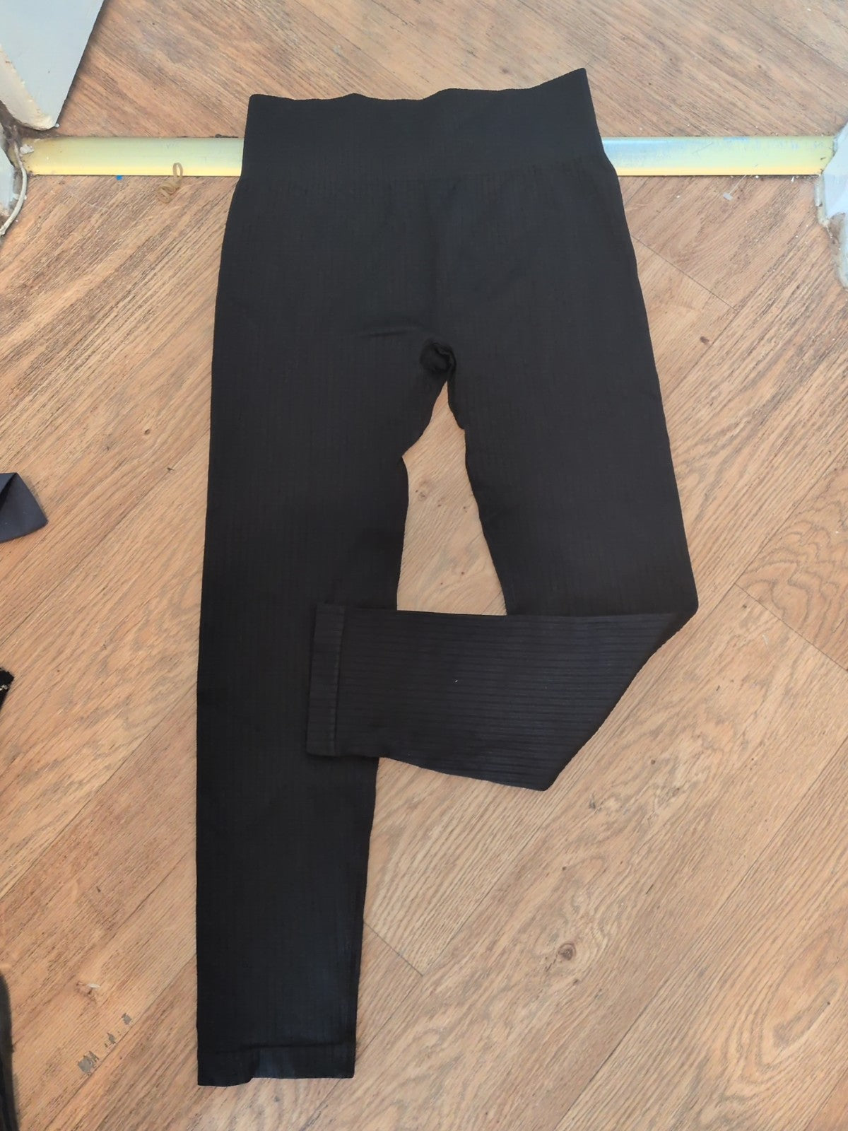 Large Black Polyamide Leggings