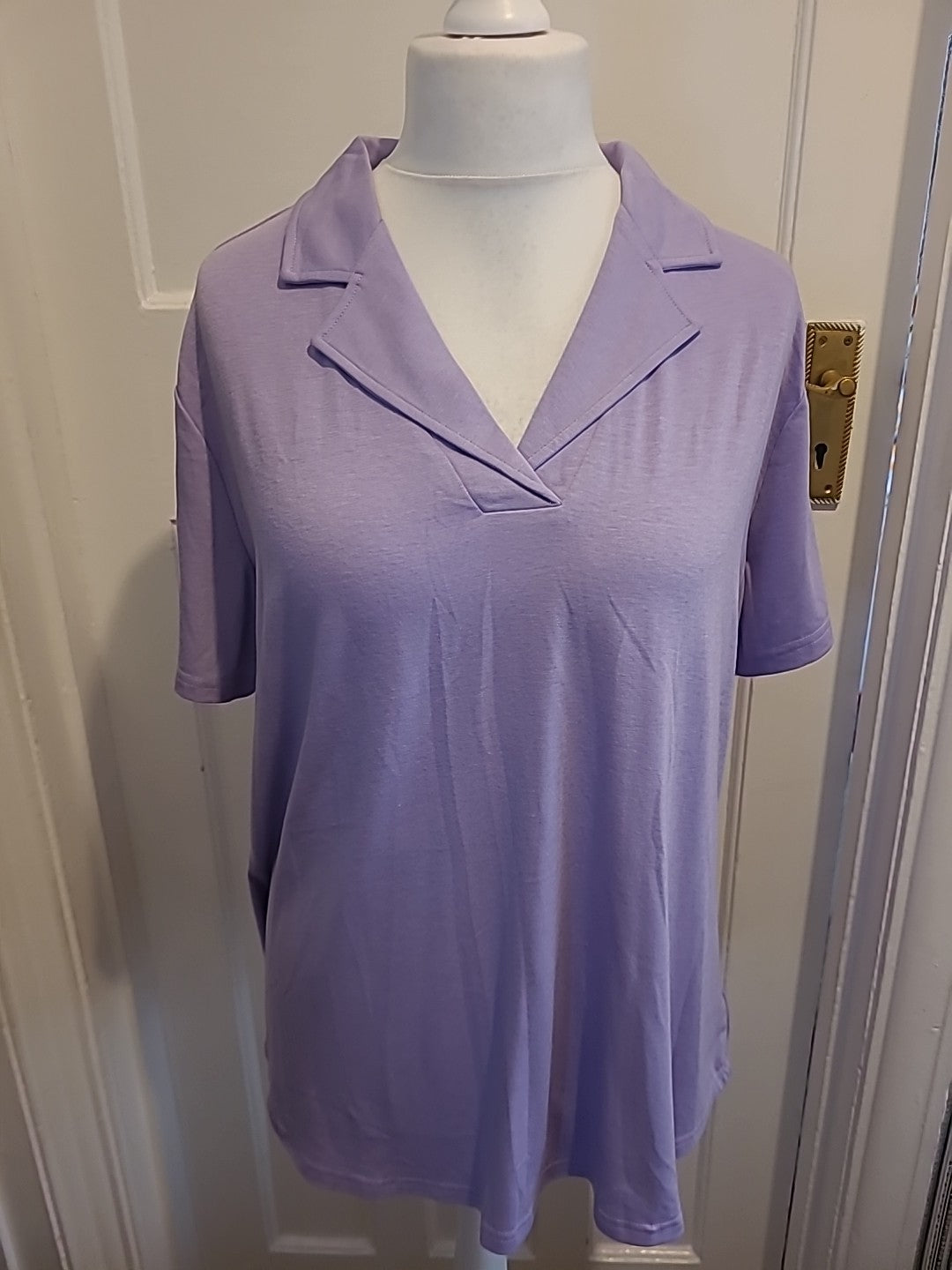 Mens Size 2XL Purple Short Sleeved Polo