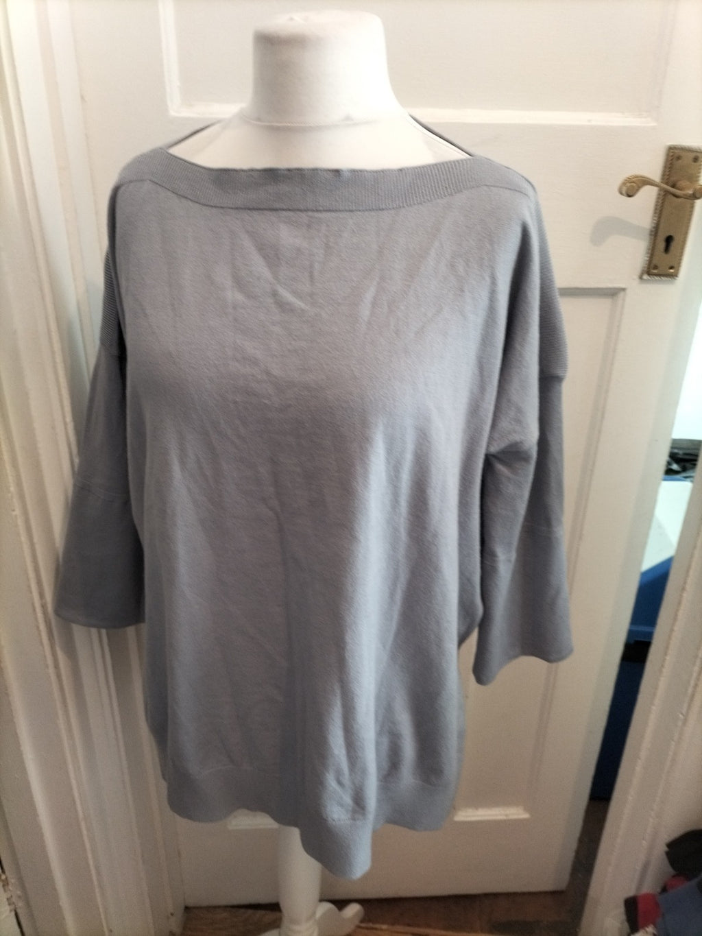 Frank Usher S/M Pale Blue Long Sleeve Jumper