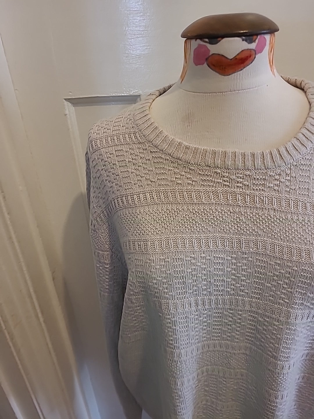 Mens George Large Stone Long Sleeved Pullover Jumper