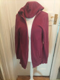 Mens Caribbean Joe Size XL Purple Hooded Cardigan