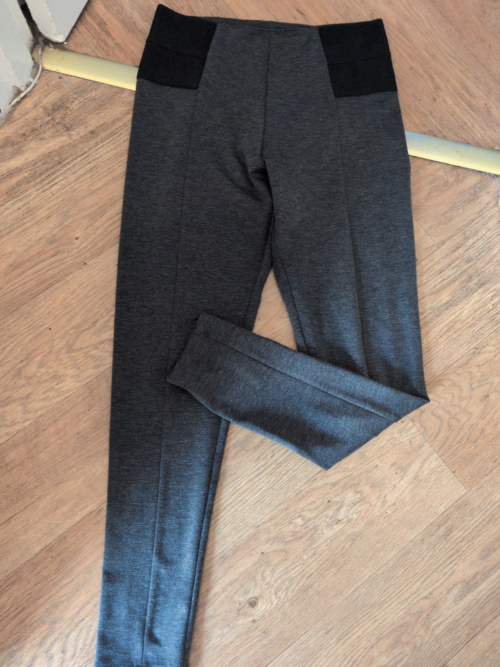 George 12 Grey With Black Waistband Leggings