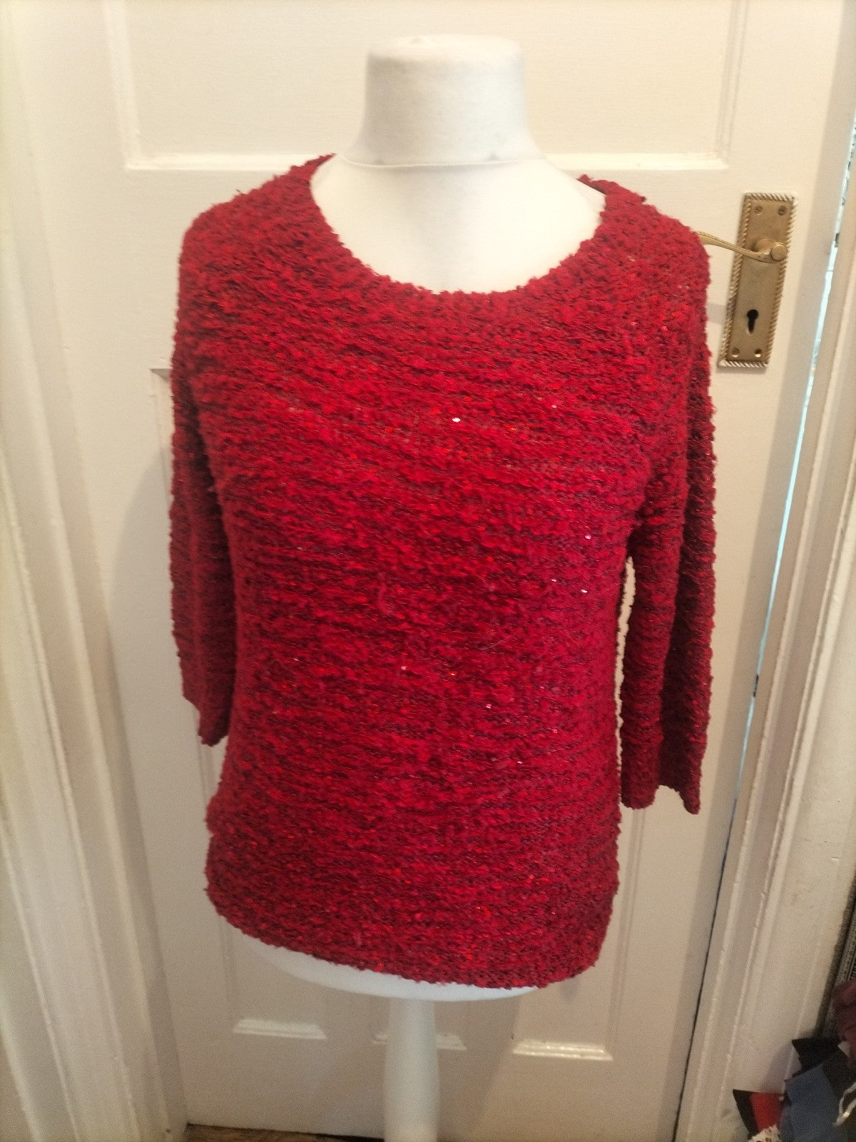 BM Collection Small Burgundy With Sequin Jumper Some Gag