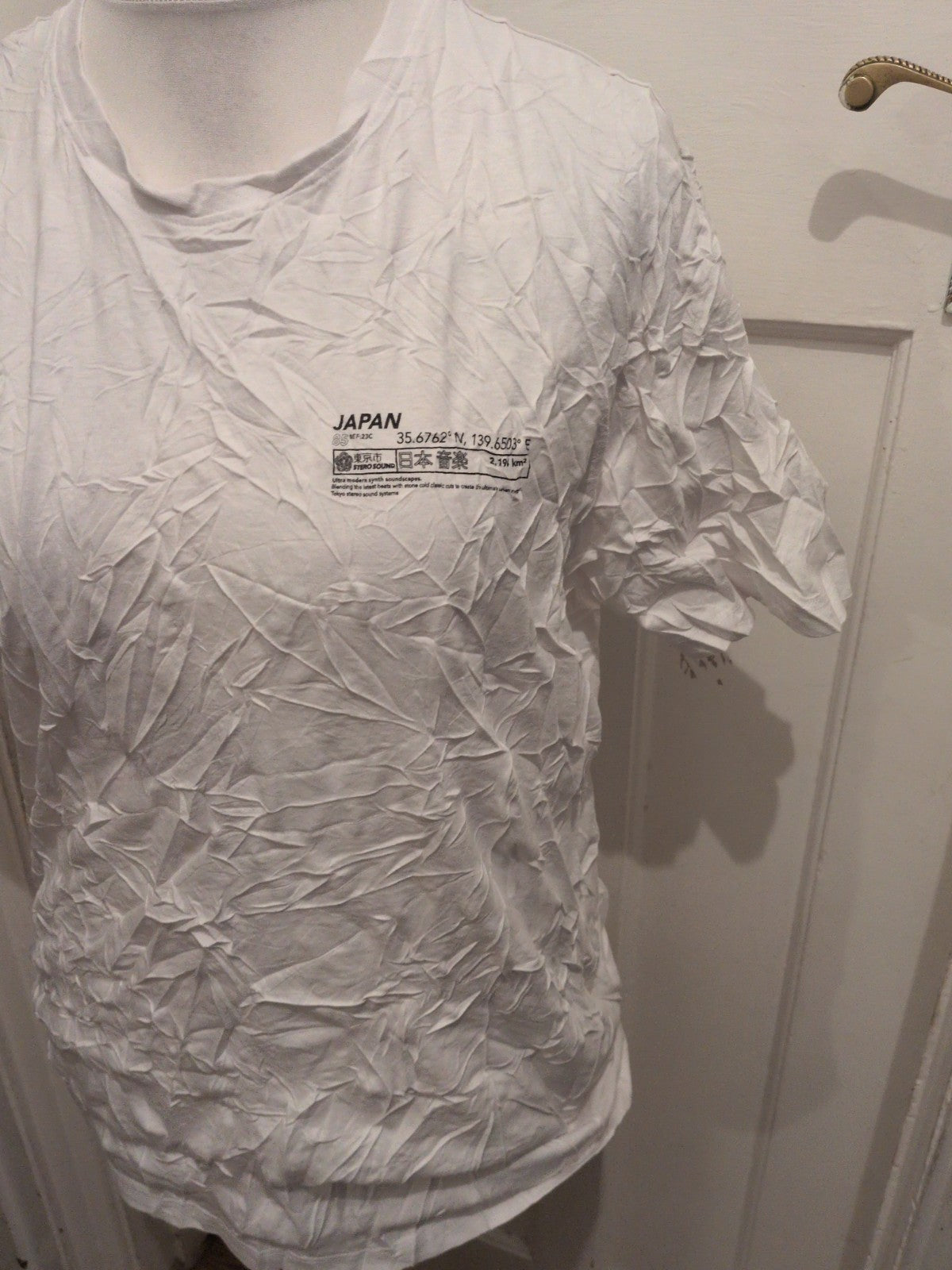 US Athletic XL White Print Short Sleeve T-shirt