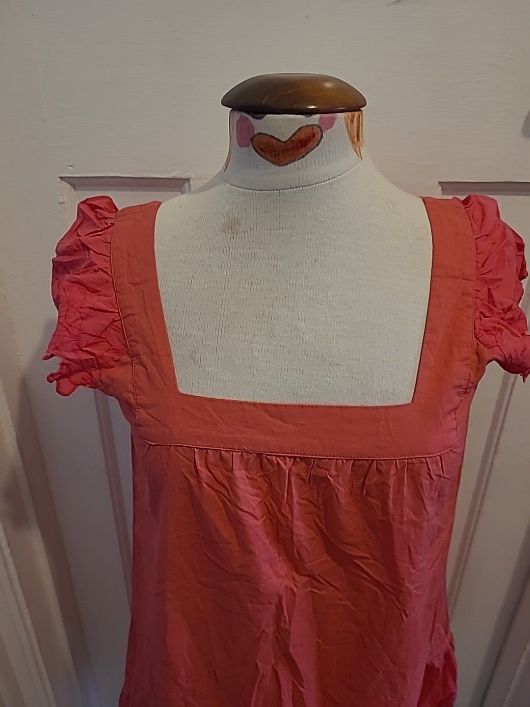 Ladies Soulcal Size 12 Pink Square Neck Blouse