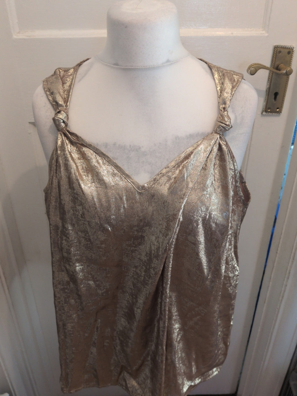 Shein 3XL Gold Shimmer Sleeveless Top