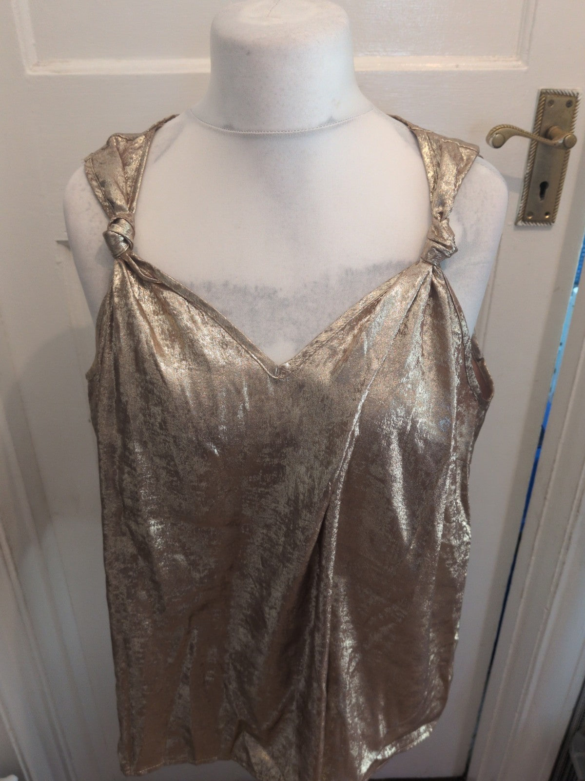 Shein 3XL Gold Shimmer Sleeveless Top