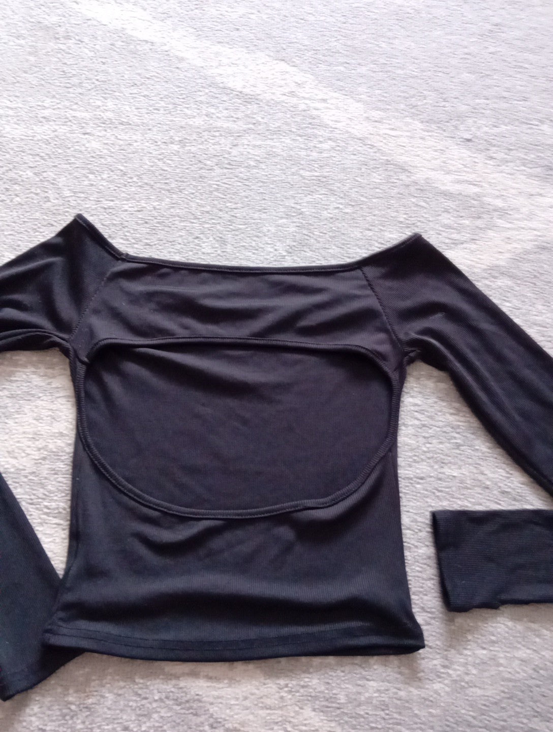 Ladies Long Sleeved Black Top Size Small