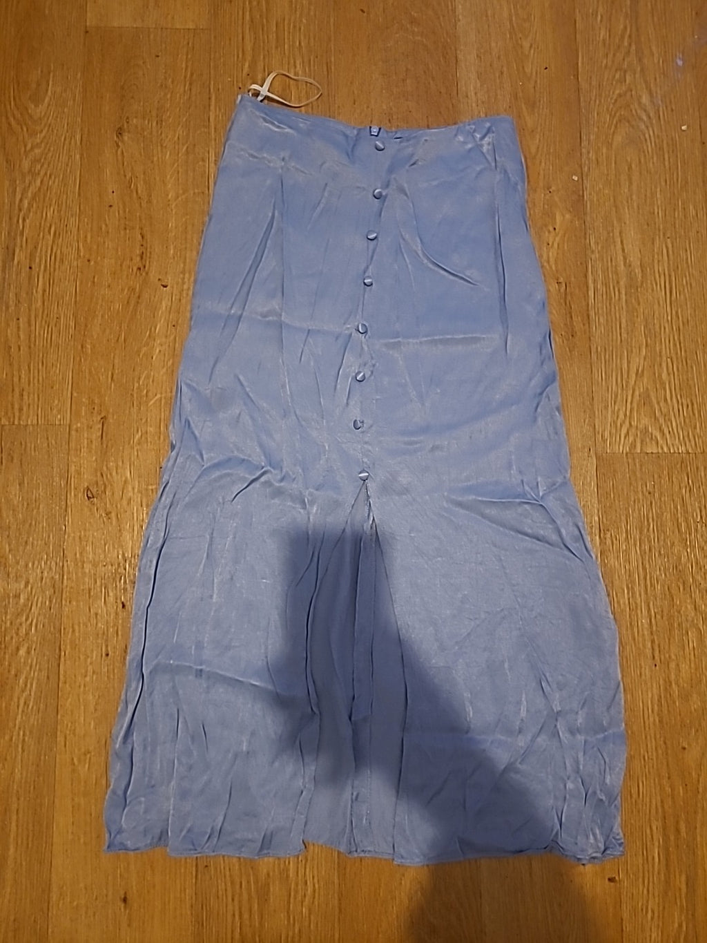 Ladies Primark Size 8 Blue Buttoned Skirt