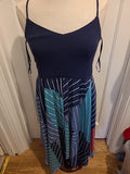 Ladies Gap Size Small Petite Multicoloured Striped Sleeveless Flare Dress