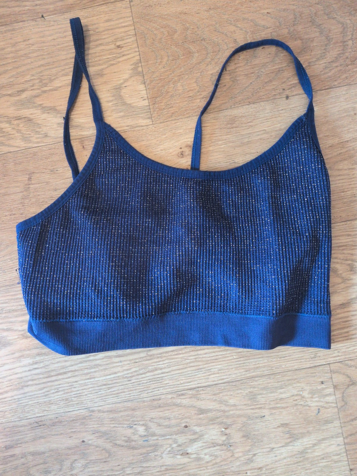 Ladies XL Navy And Silver Bralette