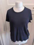 Ladies Tu Woman Size 20 Navy Short Sleeve Round Neck T-shirt