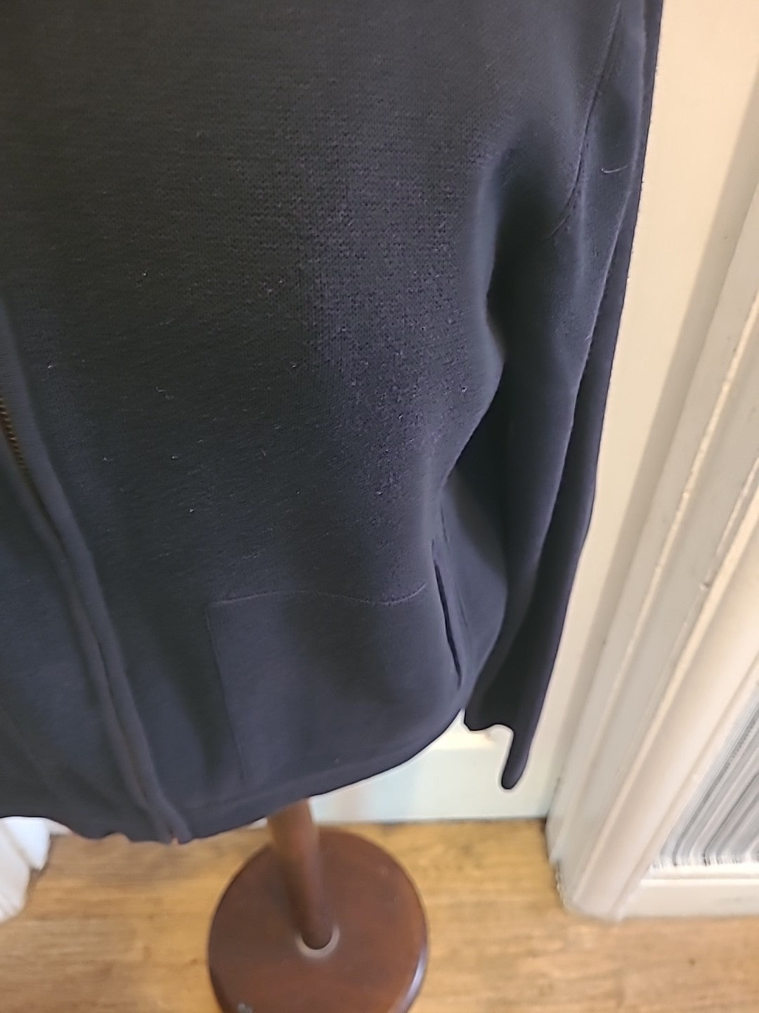 Ladies Terre Mer Size (42) Navy Long Sleeved Zip Through