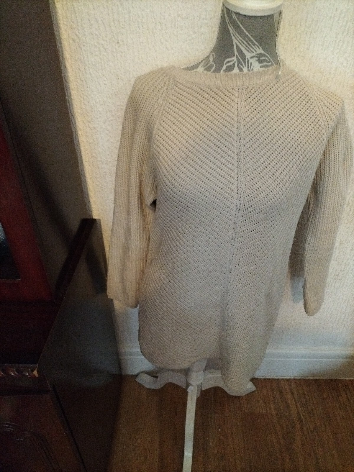 Ladies Peacocks Small Beige Pullover Jumper