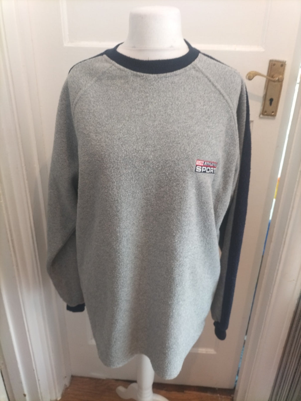 Us Athletic Medium Grey And Navy Pullover Jumper