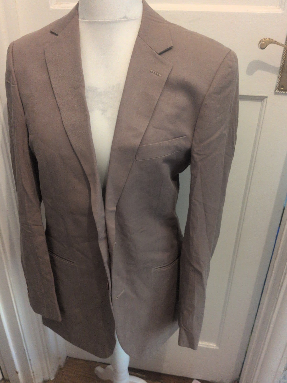 Ultimo 38R Beige Brown Lined Suit Jacket