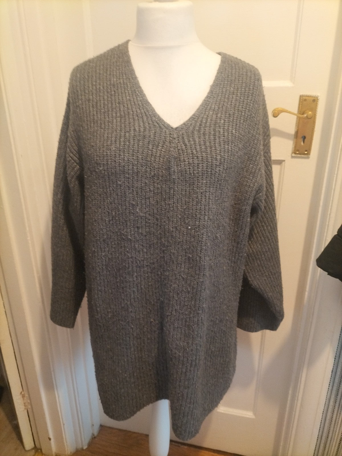 Ladies Size Medium H&M Grey Oversized Jumper