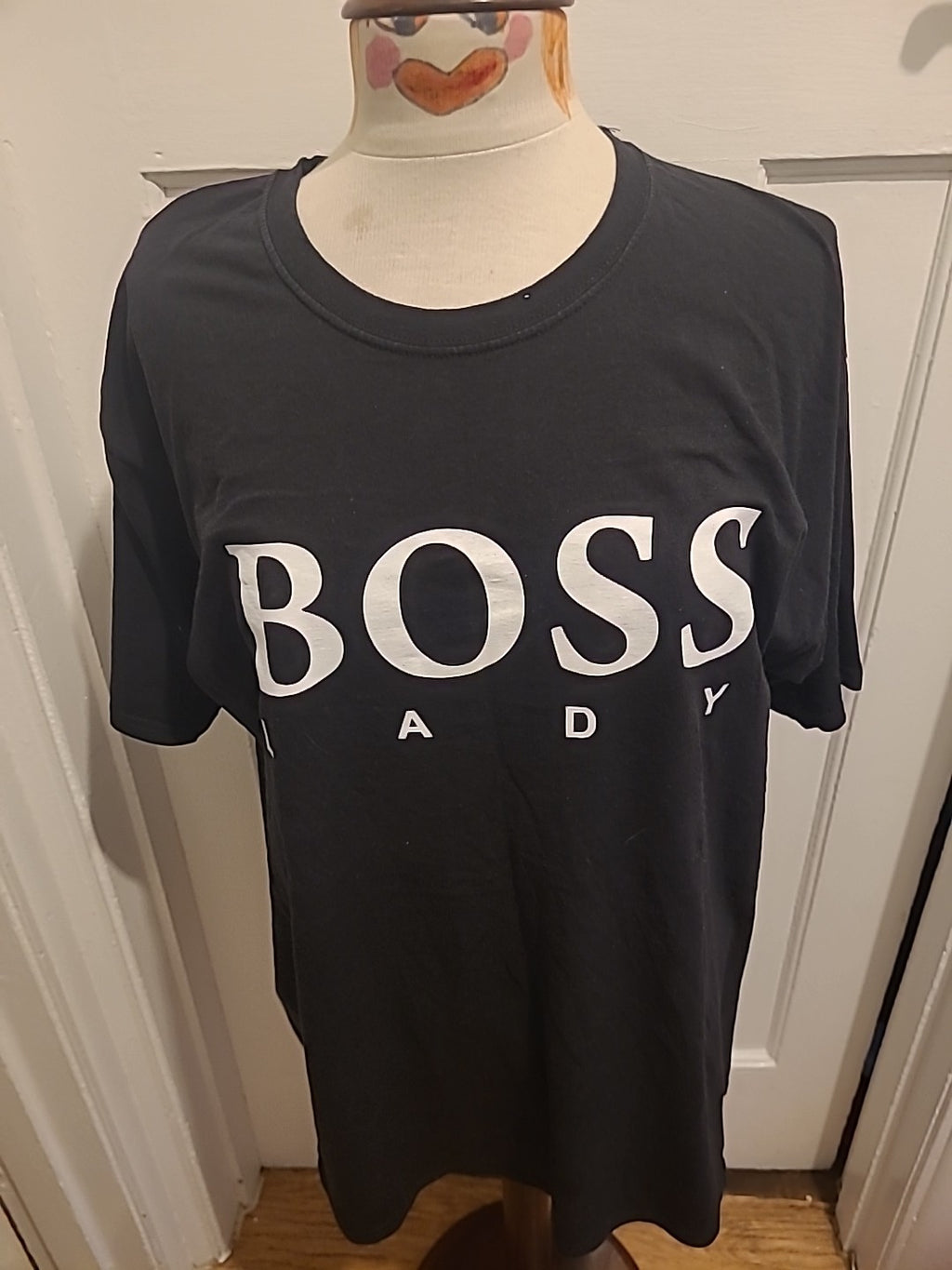 Ladies Size 2XL Black "Boss Lady" Short Sleeved Tshirt