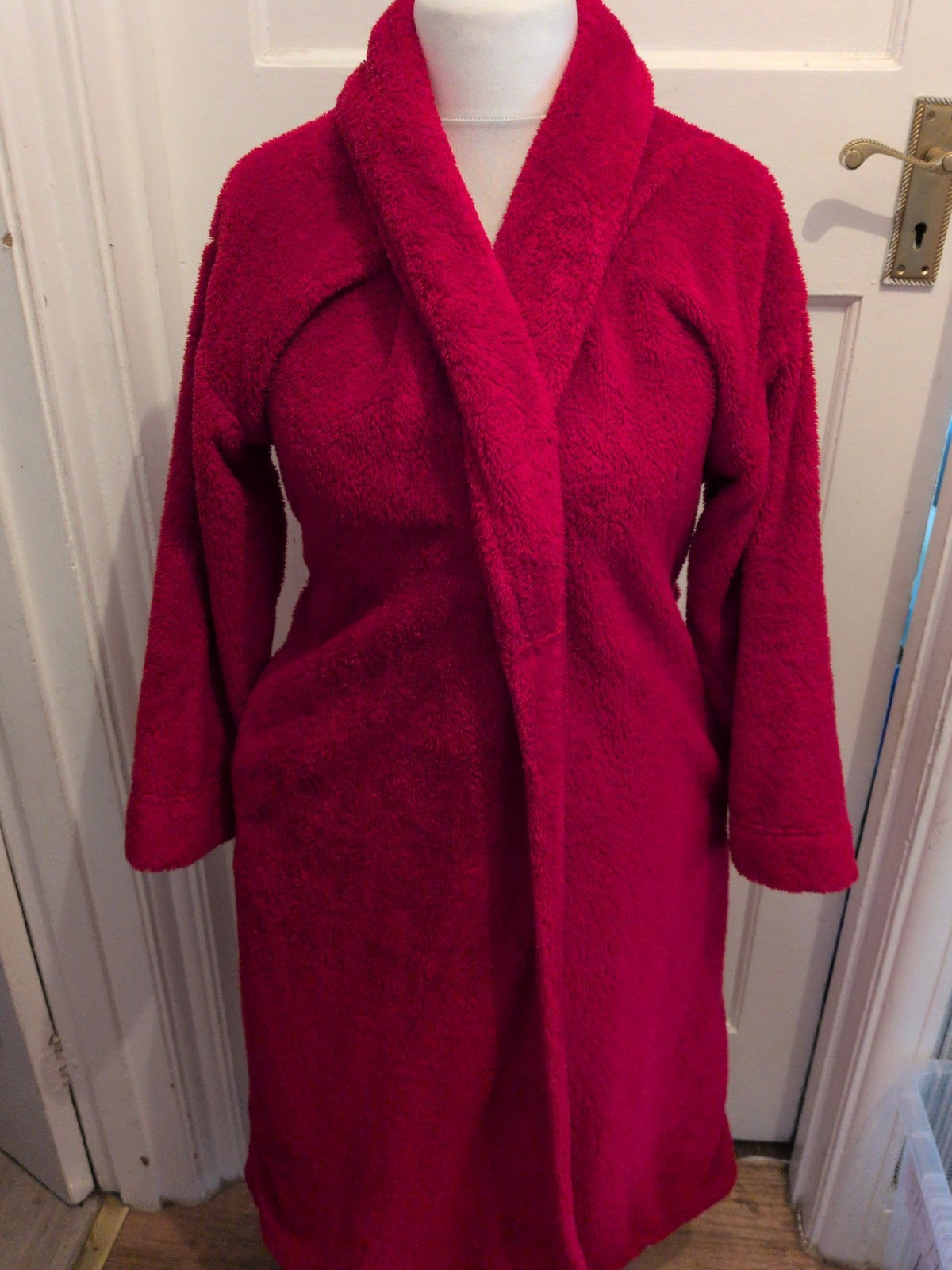 Marks And Spencer 14-16 Red Dressing Gown Robe Ultra Soft