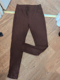 Shein Large Browny Purple Rib Elasticated Joggers