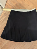 M&S Collection 14 Black With White Trim Lined Skirt Knee Length