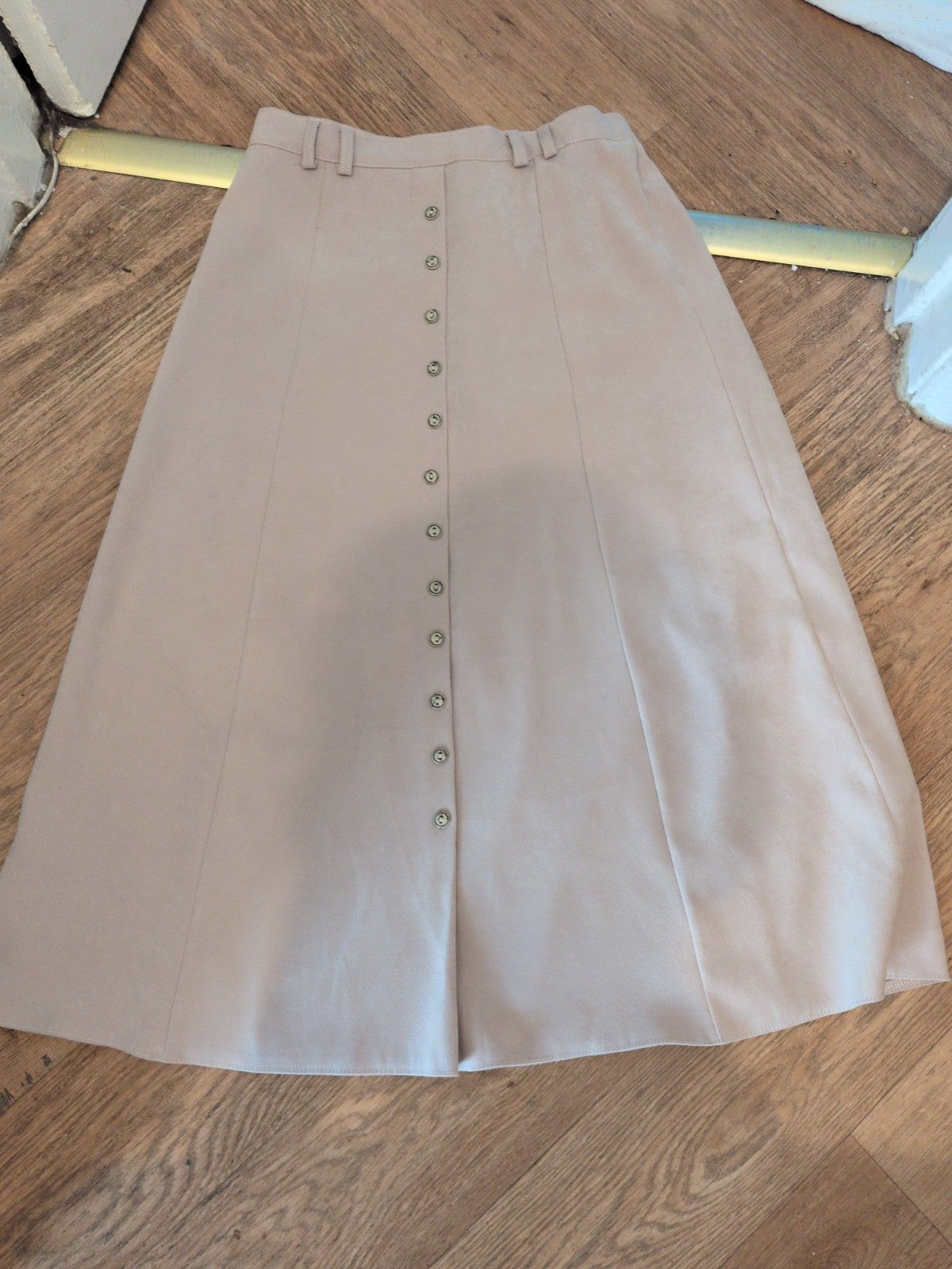 Size 12:Beige Soft Touch Long Length Skirt