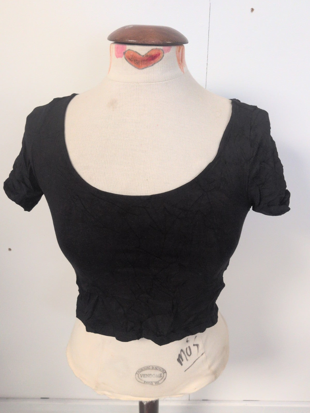 Ladies Divided H&M Size Small Black Short Sleeve T-shirt