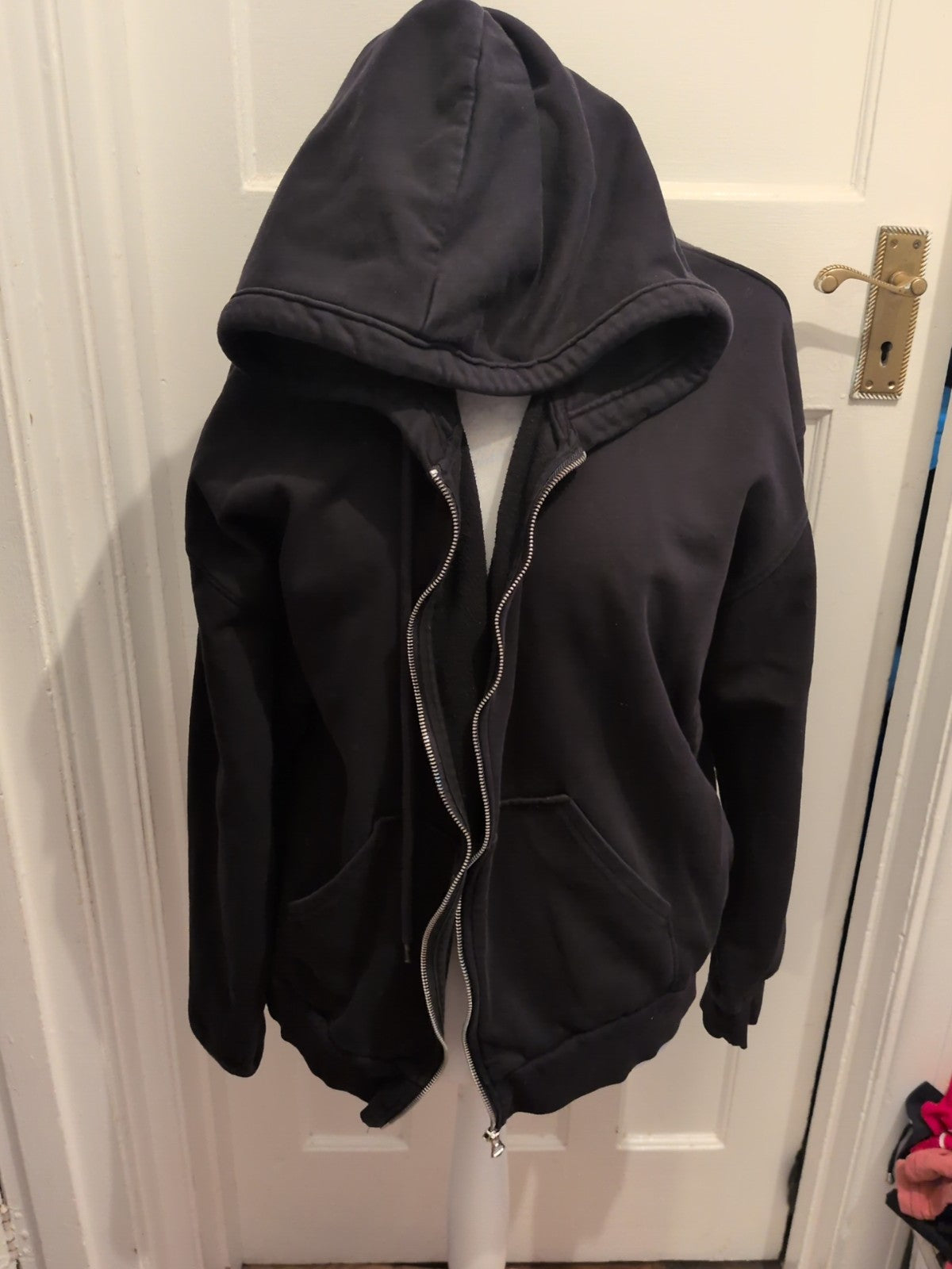 Weekday Medium Black Full Zip Hoodie