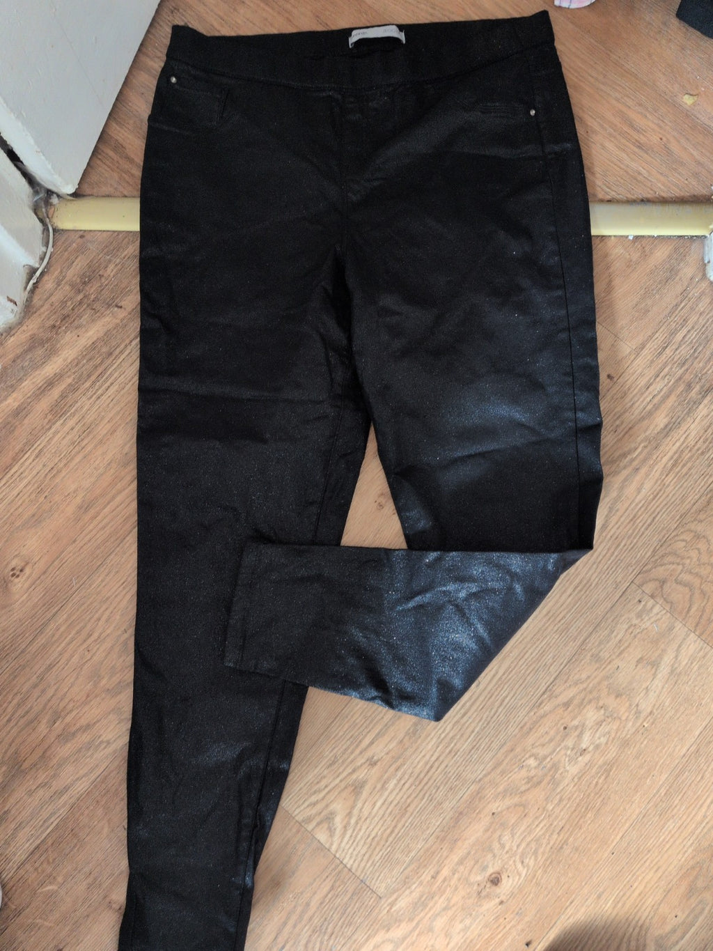 George 16 Black Sparkle Shiny Jegging
