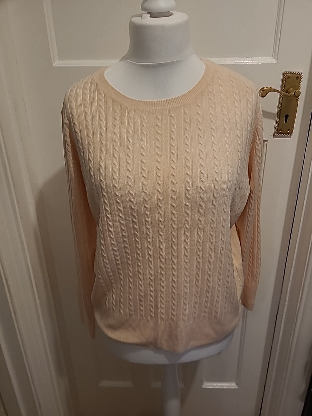Ladies Dorothy Perkins Size 16 Petite Baby Pale Pink Lightweight Patterned...