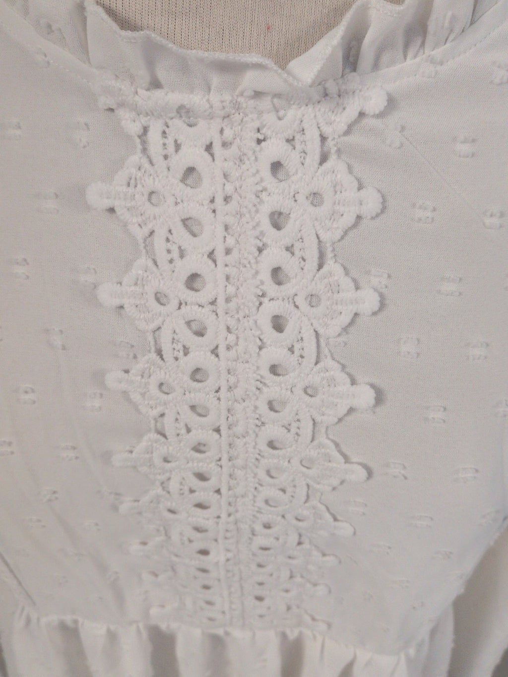 Small White Flowy Long Sleeve Blouse
