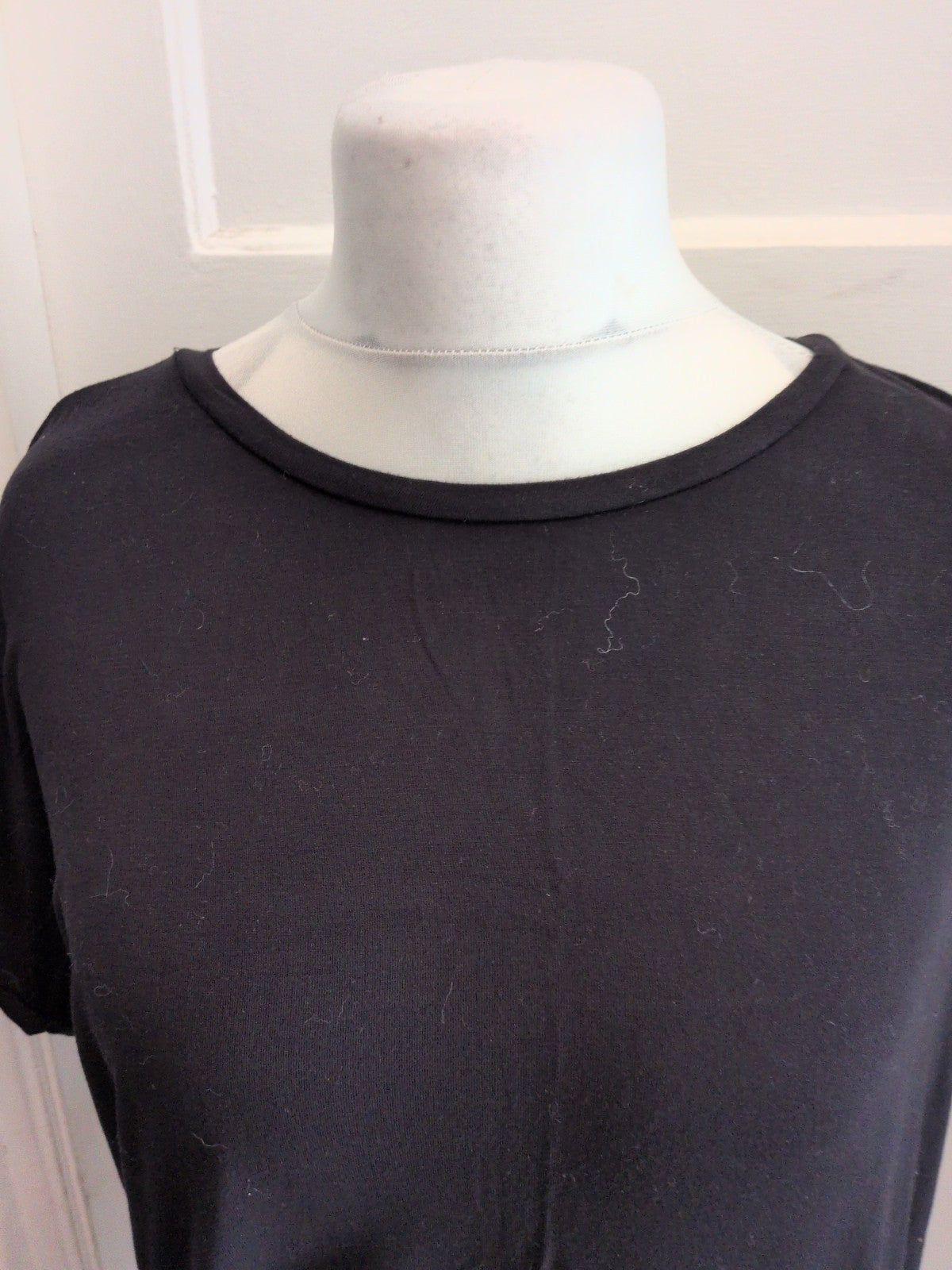 Tu 16 Black Relaxed Fit Shirt Cap Sleeve T-shirt